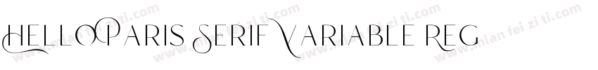 Hello Paris Serif Variable Reg字体转换